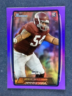 2013 Bowman Purple Rainbow Jesse Williams Alabama Crimson Tide