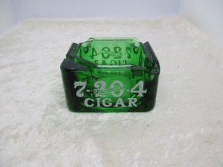 Rare Vintage R.G. Sullivan's 7 20 4 Green Glass Cigar Ashtray