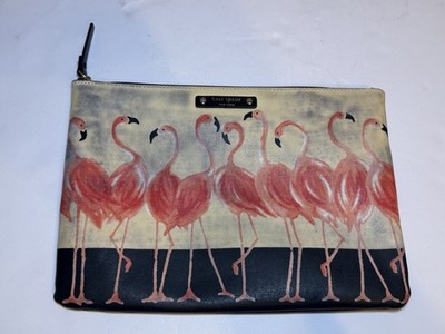 Kate Spade Flamingo Canvas Coated Tote Bag With Flamingo Clutch | eBay
