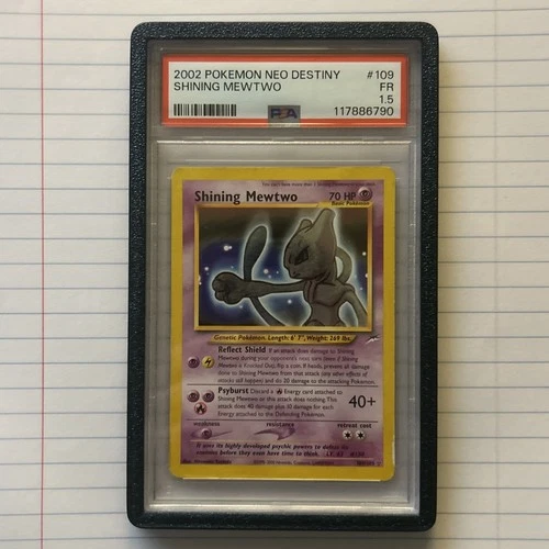 8 POP COUNT- Shining Mewtwo PSA 1.5 Neo Destiny #109 Pokemon 2002