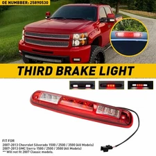 AUXITO LED Third 3Rd Tail Brake Cargo Light For 07-13 GMC Sierra 1500 2500 3500