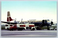 Airplane Postcard Transair Airlines Airways Douglas DC-7 FZ32