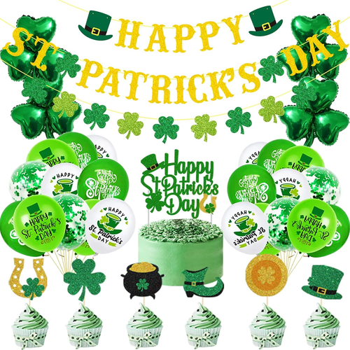 St Patricks Day Decorations Kit Happy St Patrick'S Day Banner Shamrock Garland B - Picture 7 of 12