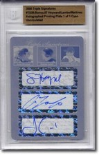 JASON HEYWARD * Andrew Lambo * Fernando Martinez Autograph Rookie Auto Plate 1/1