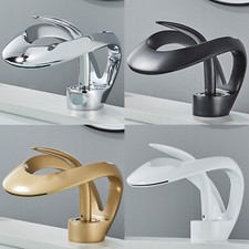 Modern Bathroom Sink Faucet Waterfall Single Handle 1Hole Basin Vanity Mixer Tap