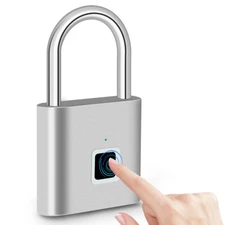 Waterproof Smart Fingerprint Door Lock Keyless Padlock Security USB Rechargeable