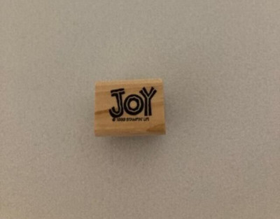 Stampin' Up - Rubber Stamp - Word - JOY - Cute Font - Dated 1999