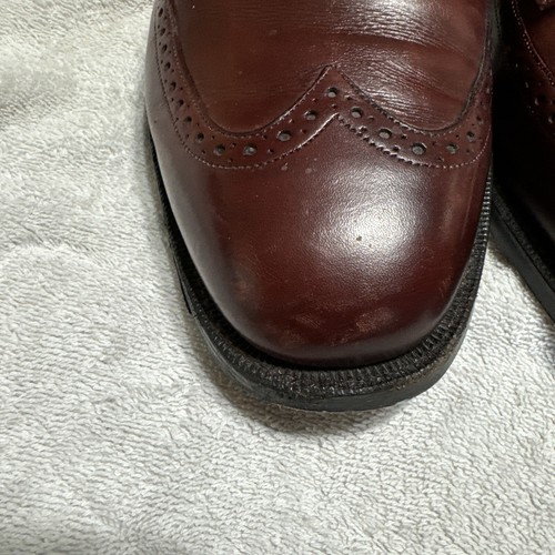 Johnston Murphy aristocraft burgundy men’s shoe size 8 1/2 - Picture 6 of 13