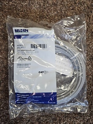 LOT of 5x Belden cat 6+ 10gpbs gigabit cat6plus patch cable 35ft ethernet cable