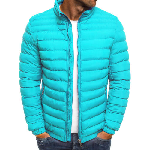 Winter Coat Solid Color Plus Size Stand Collar Men Coat Winter - Zdjęcie 1 z 17