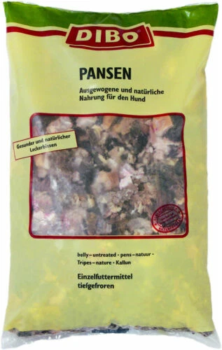 Gefrorenes Hundefutter mit Rind