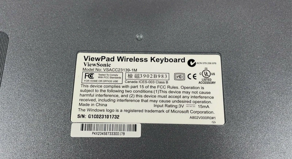 VIEW SONIC WIRELESS KEYBOARD   VSACC23139-1M - Image 2 of 4