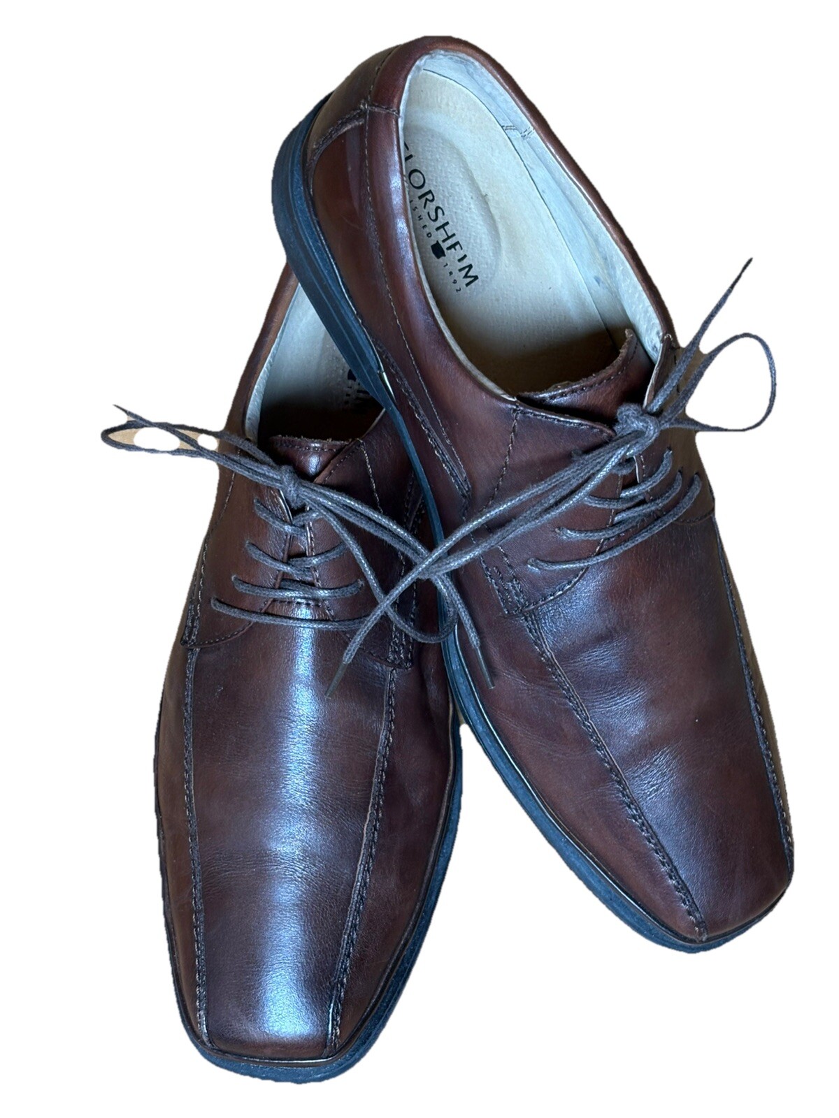 SAOLA Scarpe Florsheim Derby Uomo 10 D Comfort Tech Pelle Marrone Stringate Punta Cappuccio