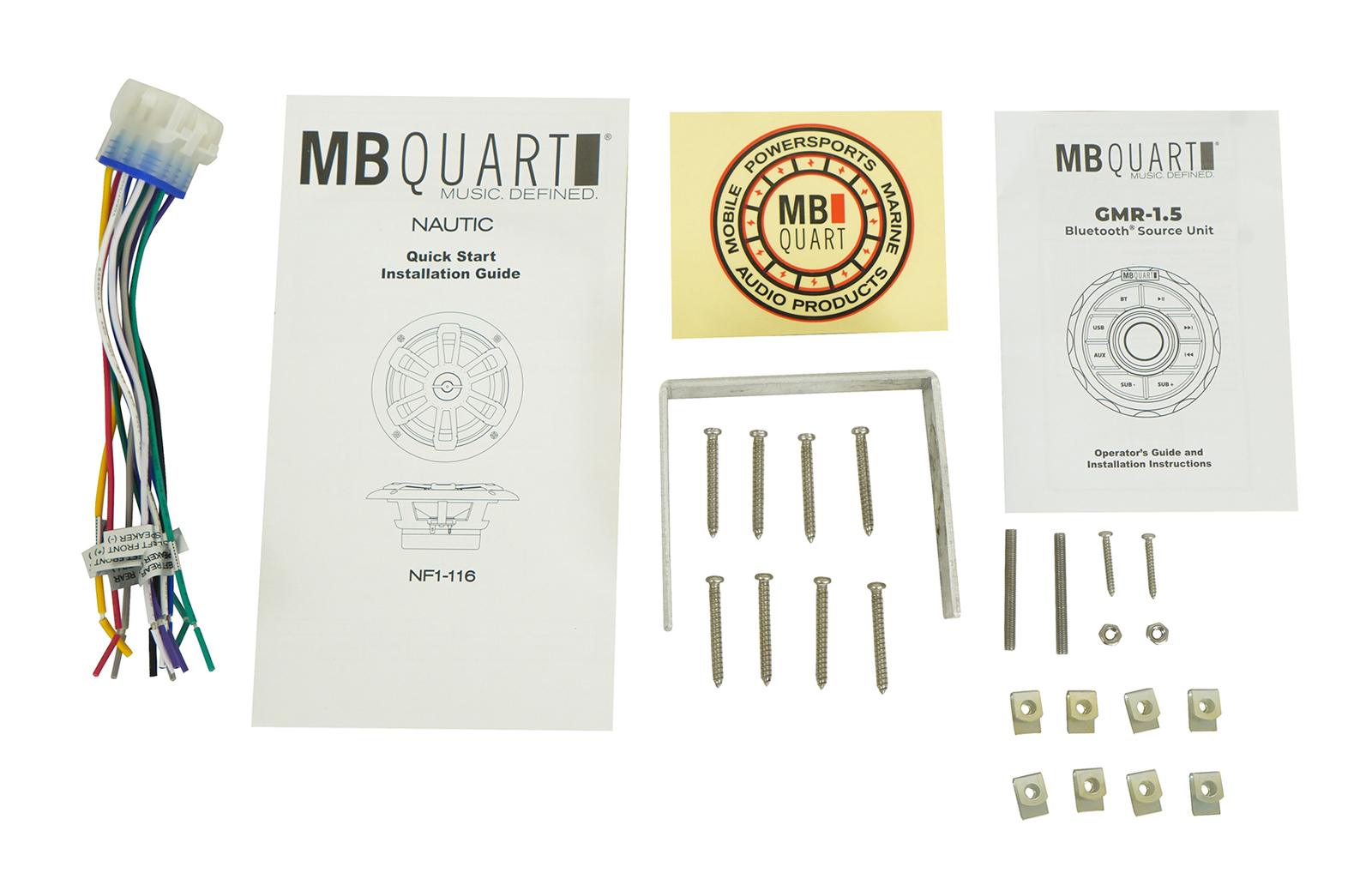 Морской Bluetooth-приемник MB QUART GMR15S2B 2 черных динамика 65 дюймов Динамик для вечеринок