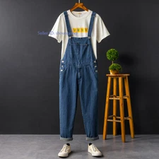 Mens Denim Jeans Overalls Bib Suspenders Cargo Pants Strap Jumpsuit Romper Gift