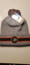 Anaheim Ducks NHL Team apparel  beanie by Fanatics Heather gray