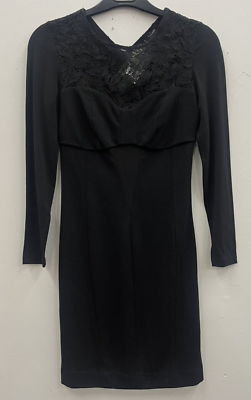 black white polka dot long sleeve dress Georgia Dress w. Bow