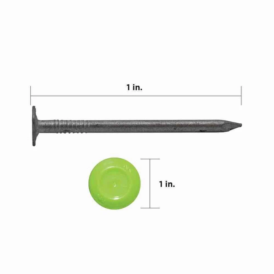 Stinger Nailpac 1 pulgada x .083 clavo para techo cotejado con tapa (paquete 2000) F1667 Foto 4 de 4