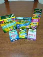 Limited Edition 8 Retired Colors Crayola Crayons Pencils & Markers Swirls Pastel