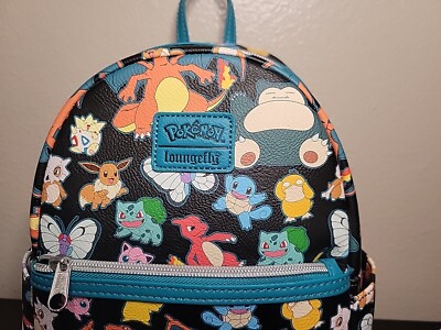 LOUNGEFLY POKEMON PIXEL STARTER MINI BACKPACK EEVEE PIKACHU BULBASAUR SQUIRTLE Loungefly Pokemon Mini Backpack Pikachu Bulbasaur Eevee  main image 3