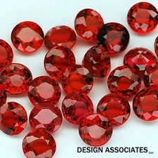RUBY 1.25 MM ROUND CUT EARTH MINED AND TREATED GEMSTONE AAA 2 PC SET (179823)