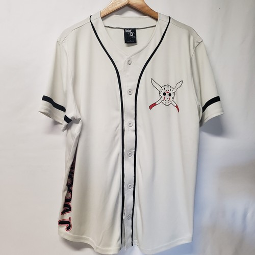 Jason Voorhees Adult Large Friday The 13th Horror Movie Baseball Jersey Shirt