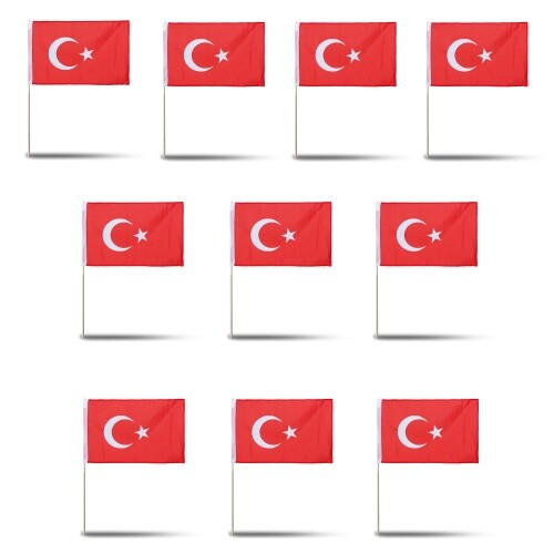 Sonia Originelli 10er Set Fahne Flagge Winkfahne "Türkei" Turkey Türkiye Handfah Sonia Originelli 10er Set Fahne Flagge Winkfahne "Türkei" Turkey Türkiye Handfah