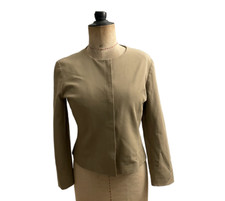 Tahari Concealed Button Placket Blazer Jacket Women Long Sleeves Round Neck 4