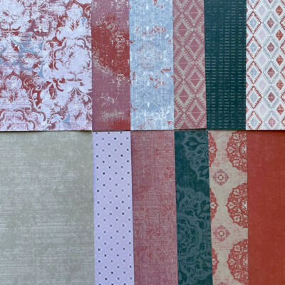 Stampin  Up! Woven Threads (12) 6x6 Sheets DSP  + 8 Random Sheets
