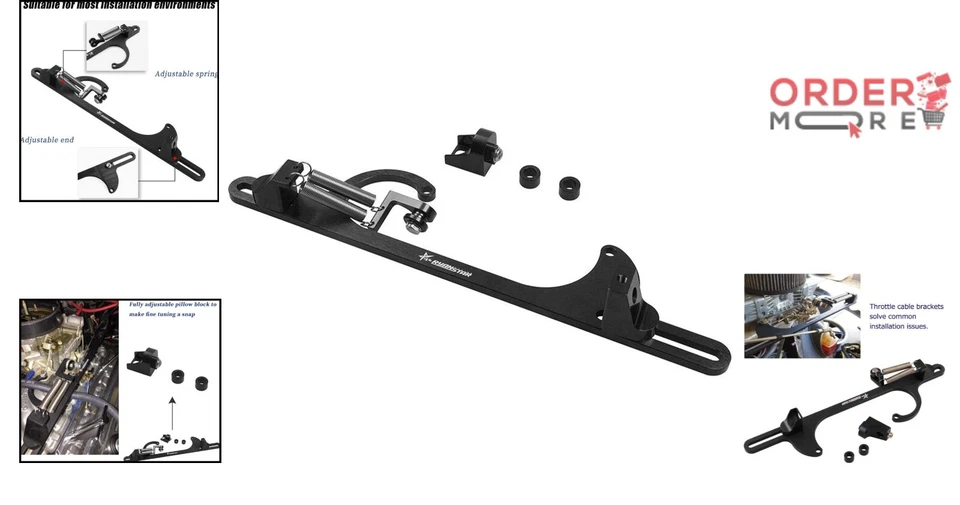 Durable Chrome Throttle Cable Bracket with Adjustable Return Springs - 4150/4160 Foto 2 de 4