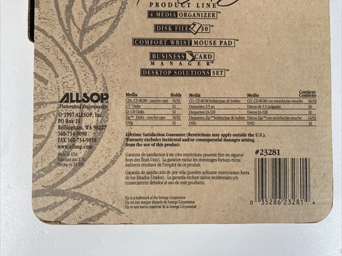 Vintage Allsop Multi-Media Storage System Natural Elements DVD Cd 3.5” LS-120 - Picture 7 of 8