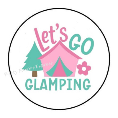 10cm Auto-Aufkleber Sticker Decal Laptop Farbe Let's Go Glamping Camping R929