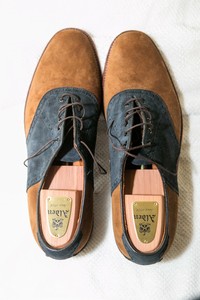 alden blue suede
