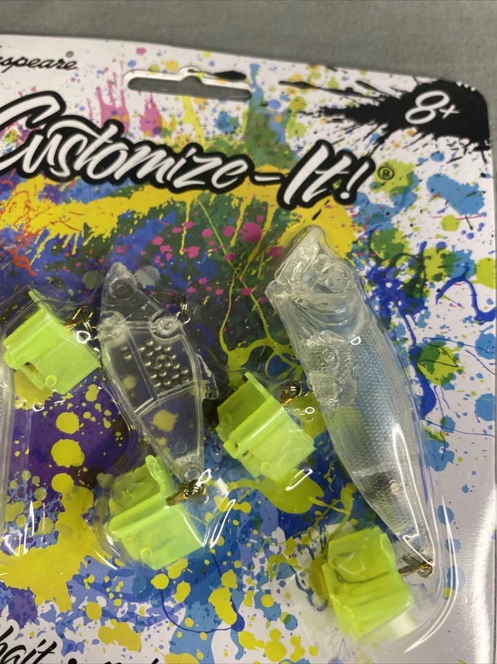 Shakespeare ¡Personalizarlo! Pack de 3 señuelos de pesca pinta tu propio cebo Foto 2 de 4