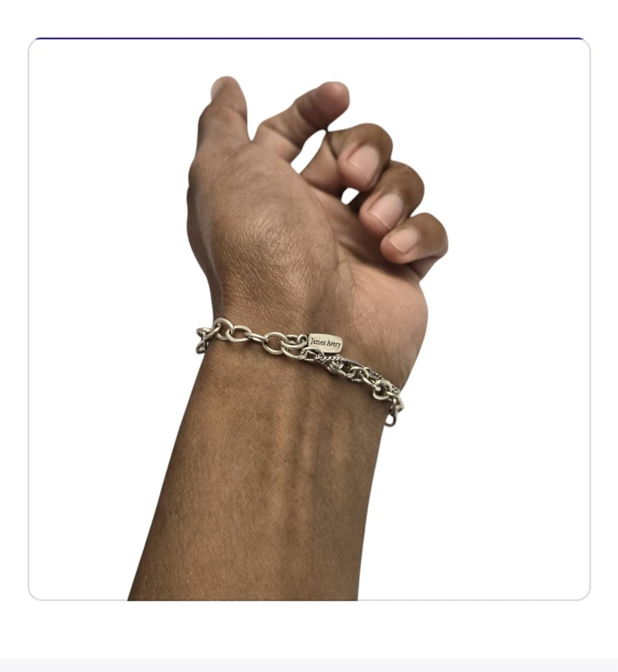 JAMES AVERY Rare BRACELET WITH 2 Charms ANGEL & Crosslet Heart - Image 4 of 4