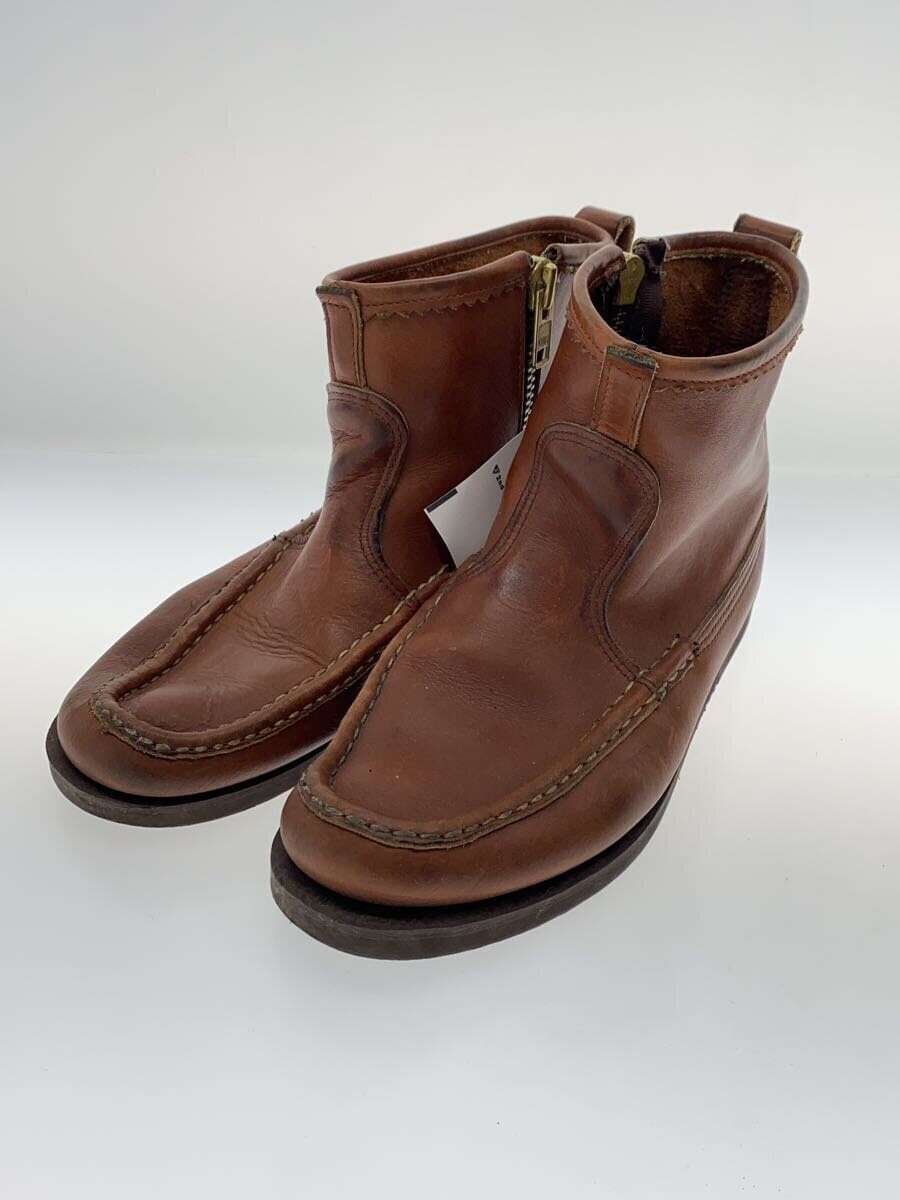 Russell Moccasin Boots Side Zip Boots Leather Brown | eBay Russell Moccasin Boots Side Zip Boots Leather Brown | eBay