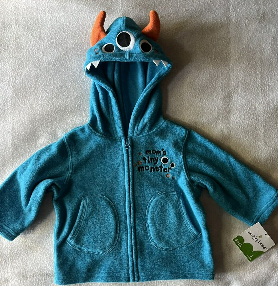 CRIMIE クライミー　BORN FREE STRETCH NWT Mom's Tiny Monster Blue Baby 3 months Boys Hooded Jacket