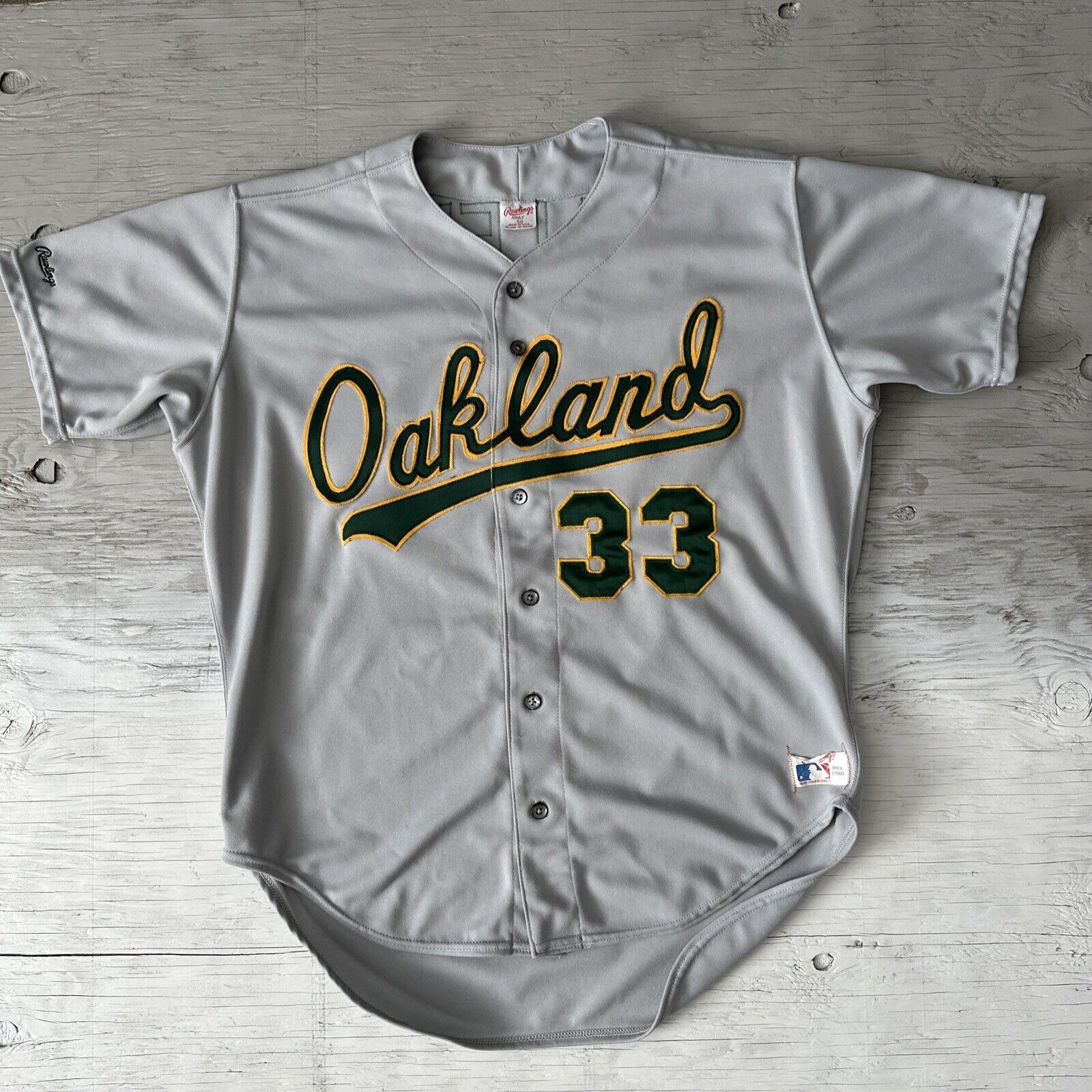 Vintage Authentic 80s Oakland Athletics A's Jersey by Rawlings Size 50 Sewn