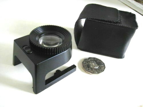 Professional Solid Steel 10x Mag Large Lens Lighting Loupe / Magnifier - Picture 10 of 10