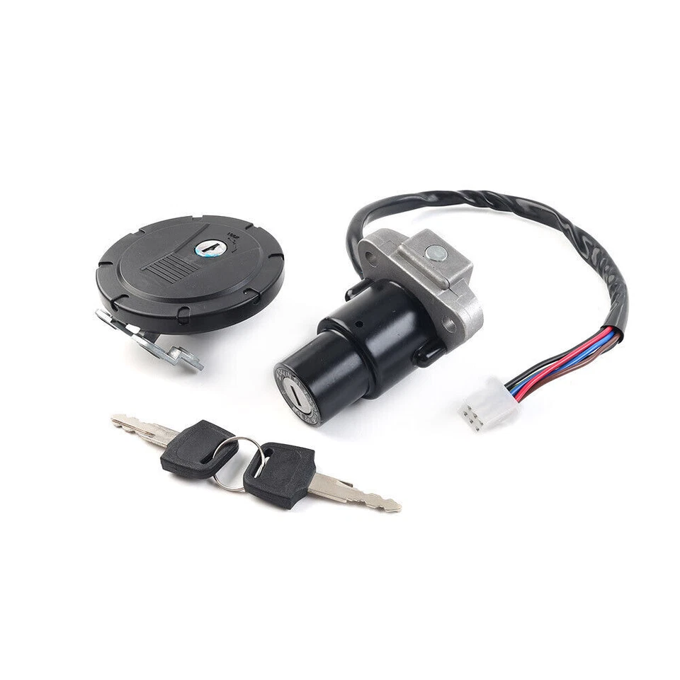 Juego de cerraduras adecuado para Kawasaki KL250 KLR250 1986-2005 KL600 KLR650 1987-2007 Foto 3 de 4