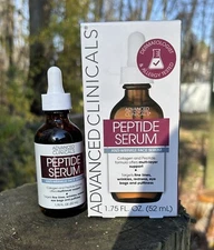 Advanced Clinicals Peptide Serum Anti-Wrinkle Face Serum 1.75 fl oz New In Box 