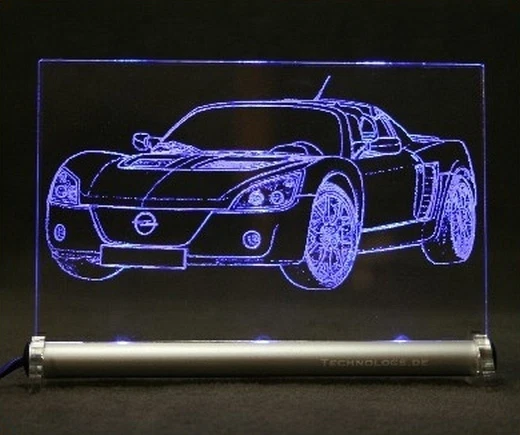 Opel Speedster als AutoGravur auf LED-Schild Roadster - Bild 1 von 1