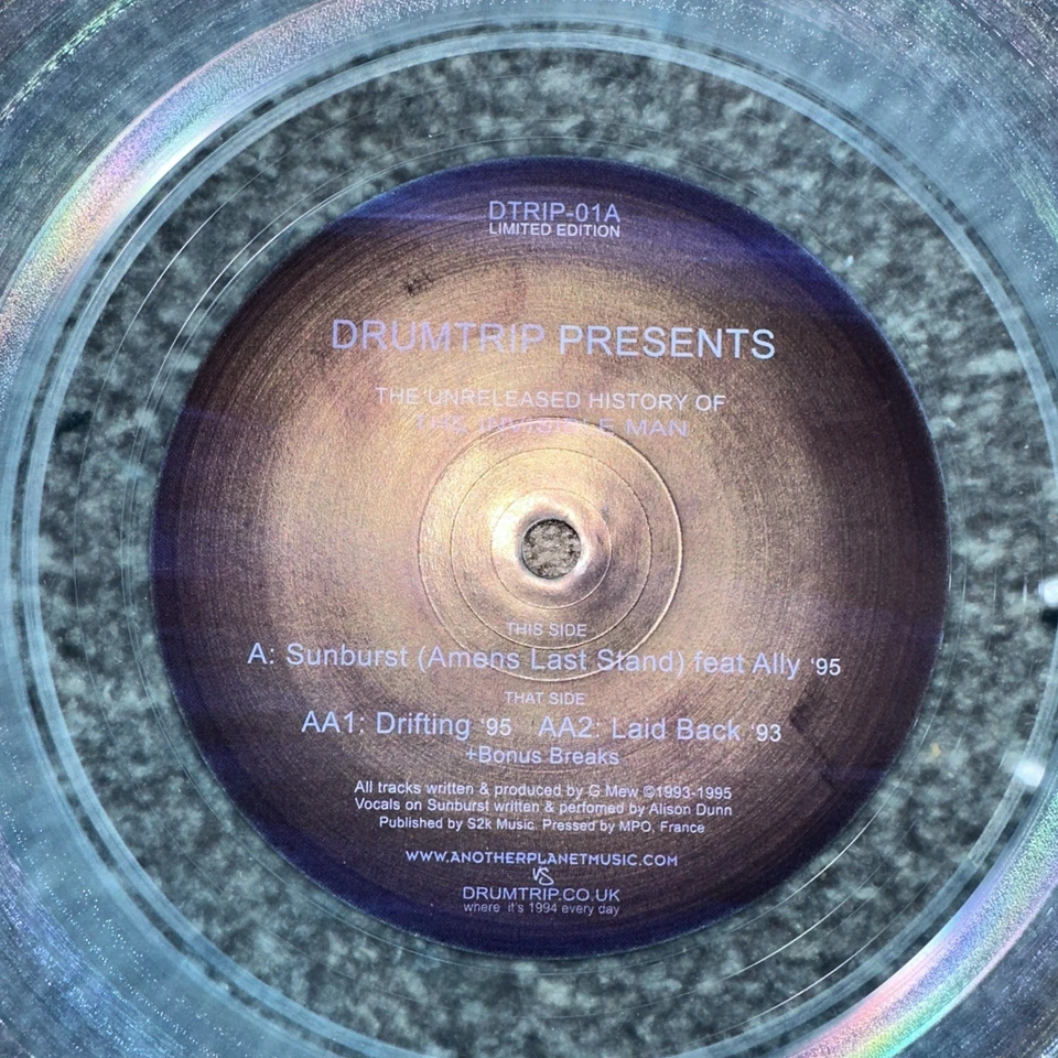 The Unreleased History Of The Invisible Man 12” Vinyl Drumtrip DTRIP-01 NM Foto 4 de 4