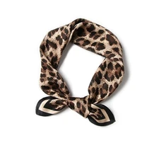 Women's Men's Small cheetah Square satin 100% Real Mulberry Silk Scarfs Hair ...