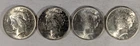 LOT OF 4 1923 P PEACE SILVER DOLLARS #32