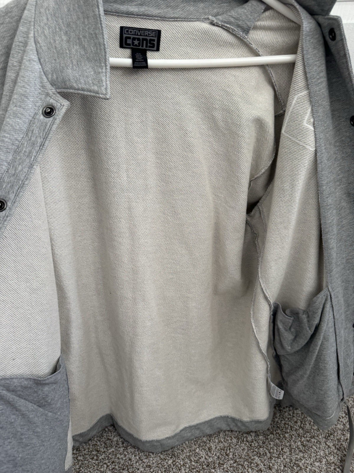 Converse Button-Down Jacket, Size XL - image 4