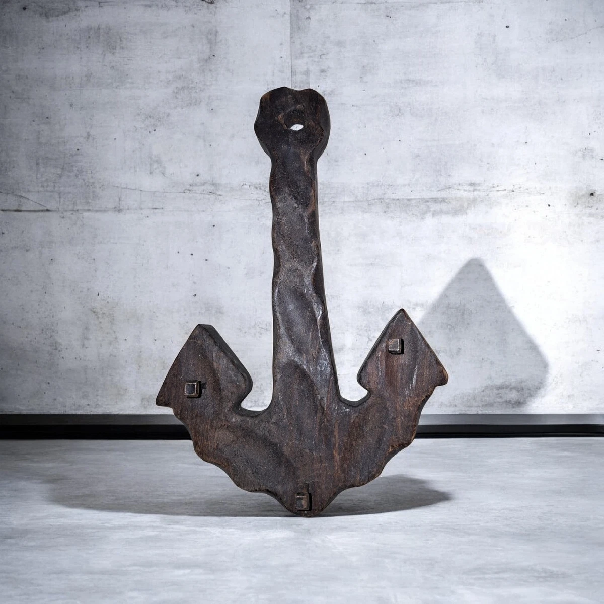Plaque Murale Déco Ancre Nautique – Fonte Bronze Aspect Antique, 19 Cm