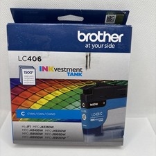 Deformed Box-09/2027 Brother LC406C Cyan Standard Yield Ink Cartridge