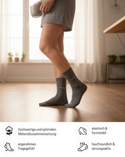 Comfort Diabetiker Socken ohne Gummi Herren Damen Baumwolle ohne Naht 10-30 Paar