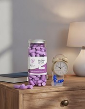 Foam Ear Plugs, 60 Pairs, 38dB SNR, Purple, Soft Disposable